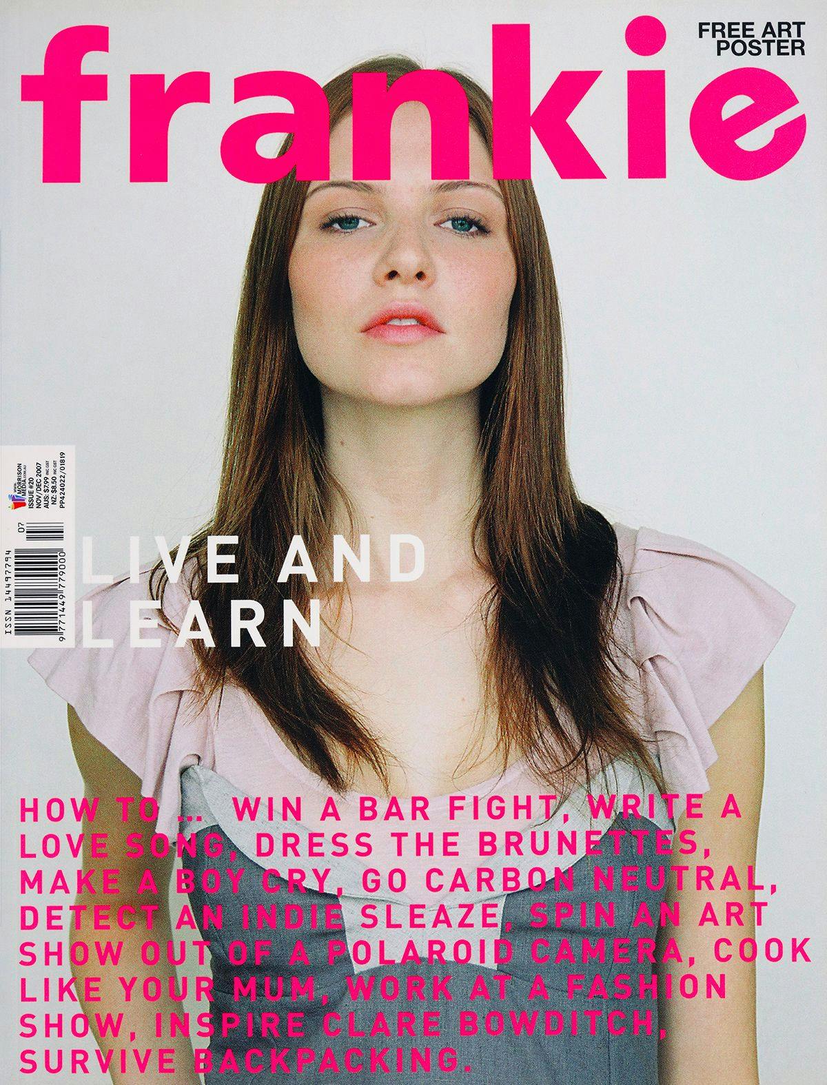 Vanessa for Frankie Magazine. Photographer Natasha Cantwell. Stylist Saira Yates.